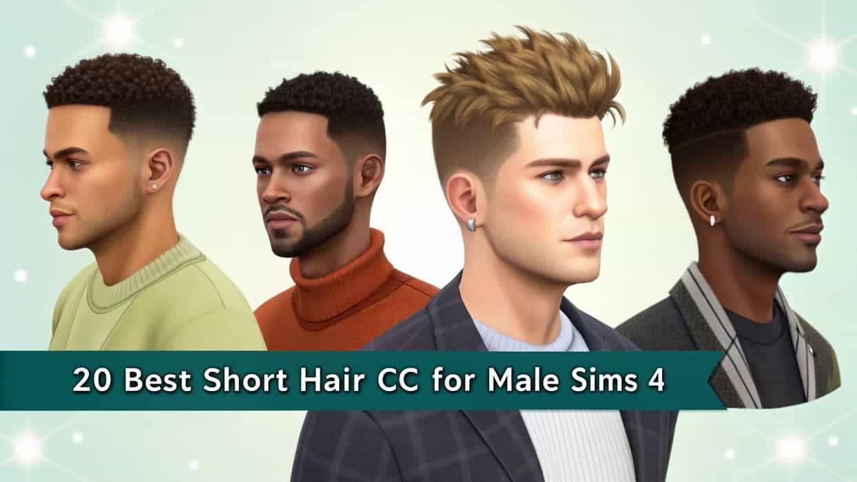 short hair male cc sims 4