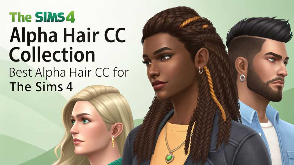 Alpha Hair CC in The Sims 4