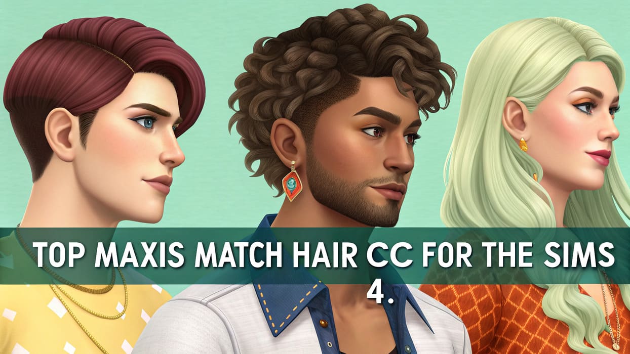 Maxis Match Hair CC for Sims 4