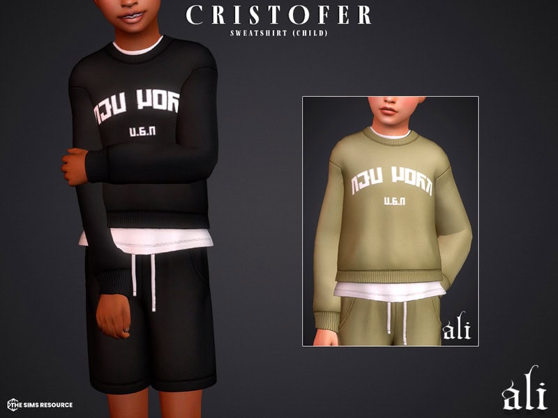 Sims 4 CRISTOFER sweatshirt - child by ali1