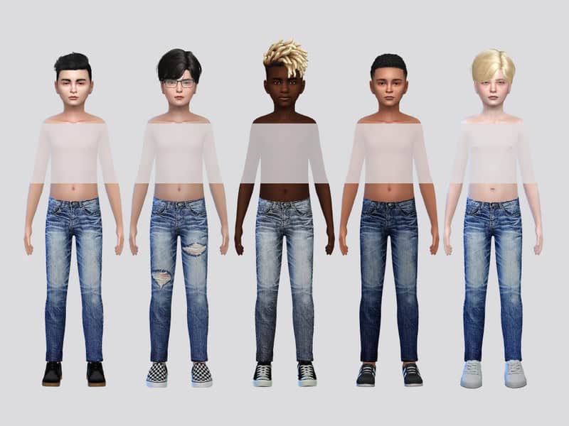 Sims 4 Jericho Jeans Boys by McLayneSims