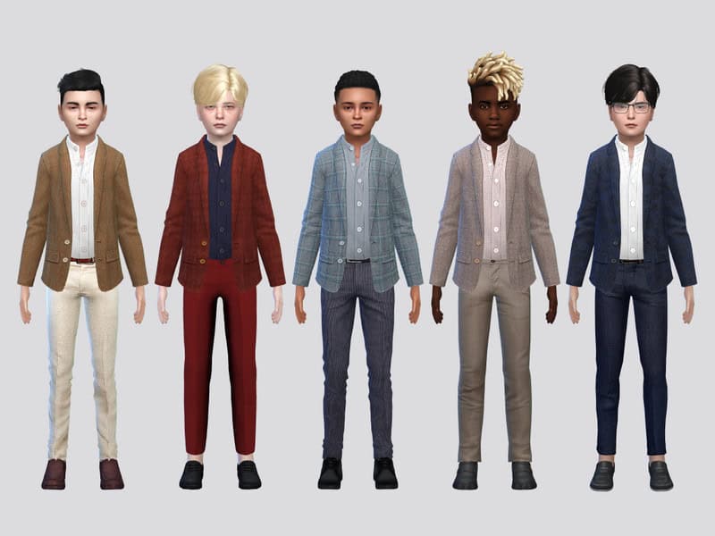 Sims 4 Zach Suit Jacket Boys by McLayneSims