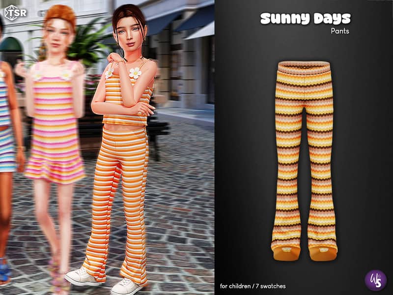 Sims 4 Sunny Days - Pants (children) by WisteriaSims