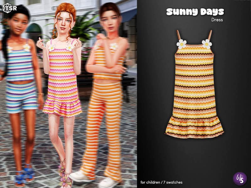 Sims 4 Sunny Days - Dress(children) by WisteriaSims
