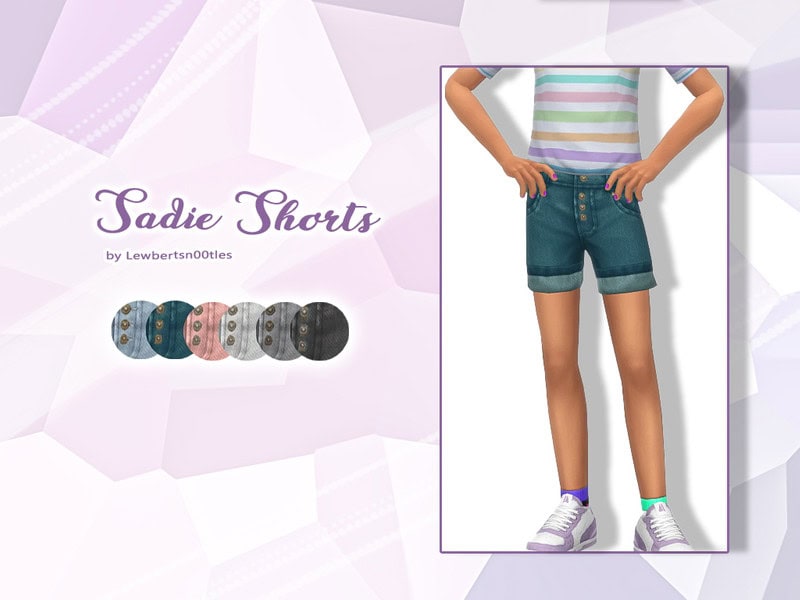 Sims 4 Sadie Shorts by Lewbertsn00tles