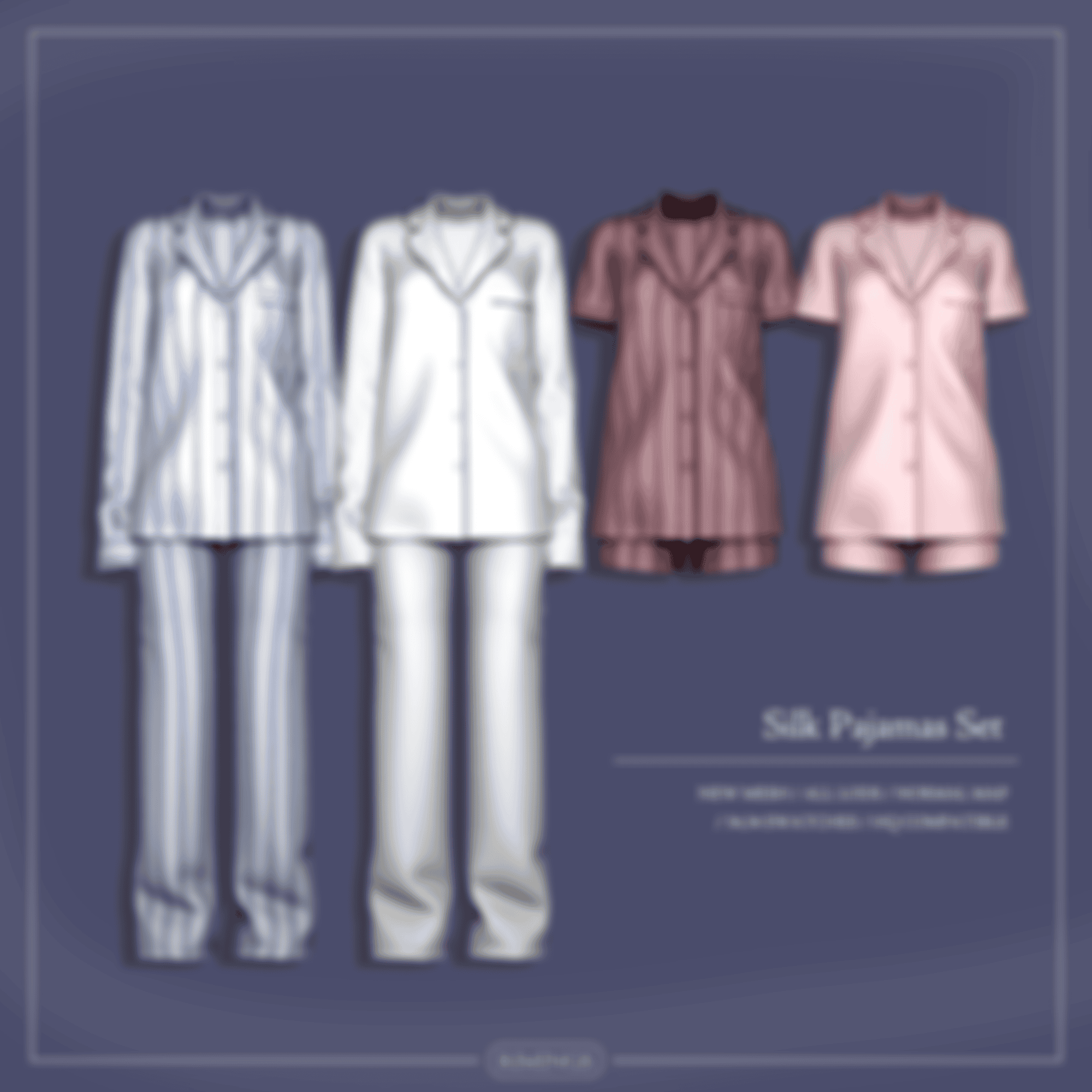 Preview image 1 for RIMINGS] Silk Pajamas Set by RIMINGS.