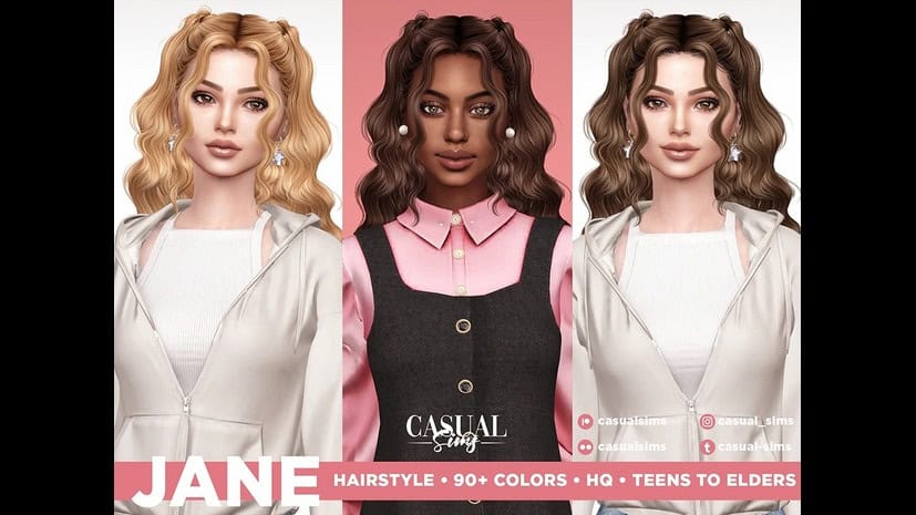 Preview image 1 for Jane Hairstyle (With Bangs) by SONYASIMS.
