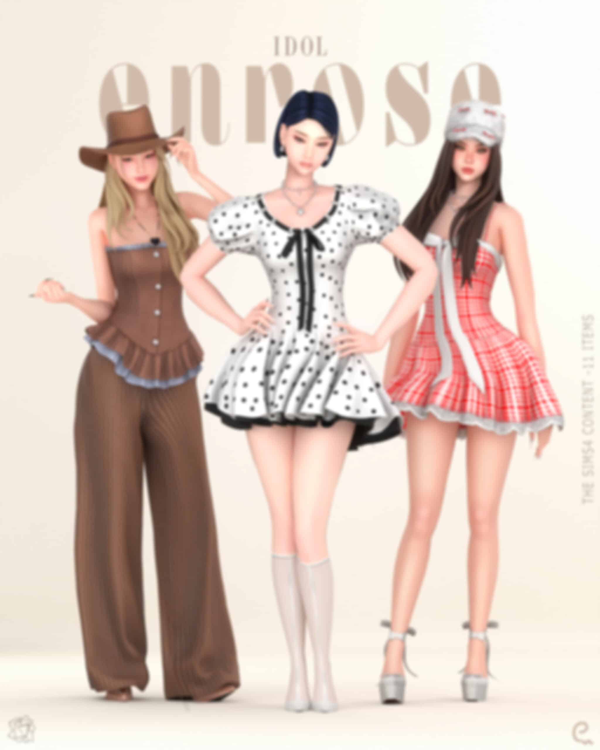 Preview image 1 for Enrose Idol Collection - Collab EnriqueS4 by BLUEROSE-SIMS.