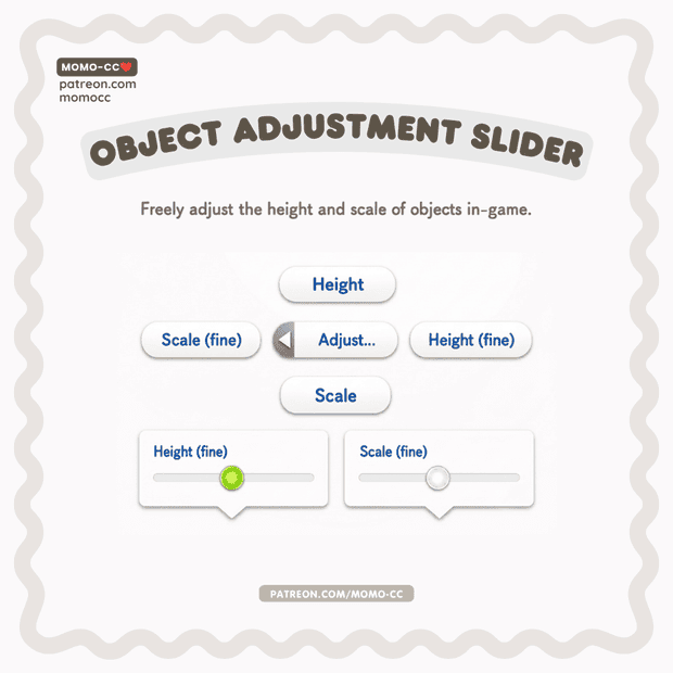 Preview image 1 for MOMO-CC OBJECT ADJUSTMENT SLIDER by MOMOCC.