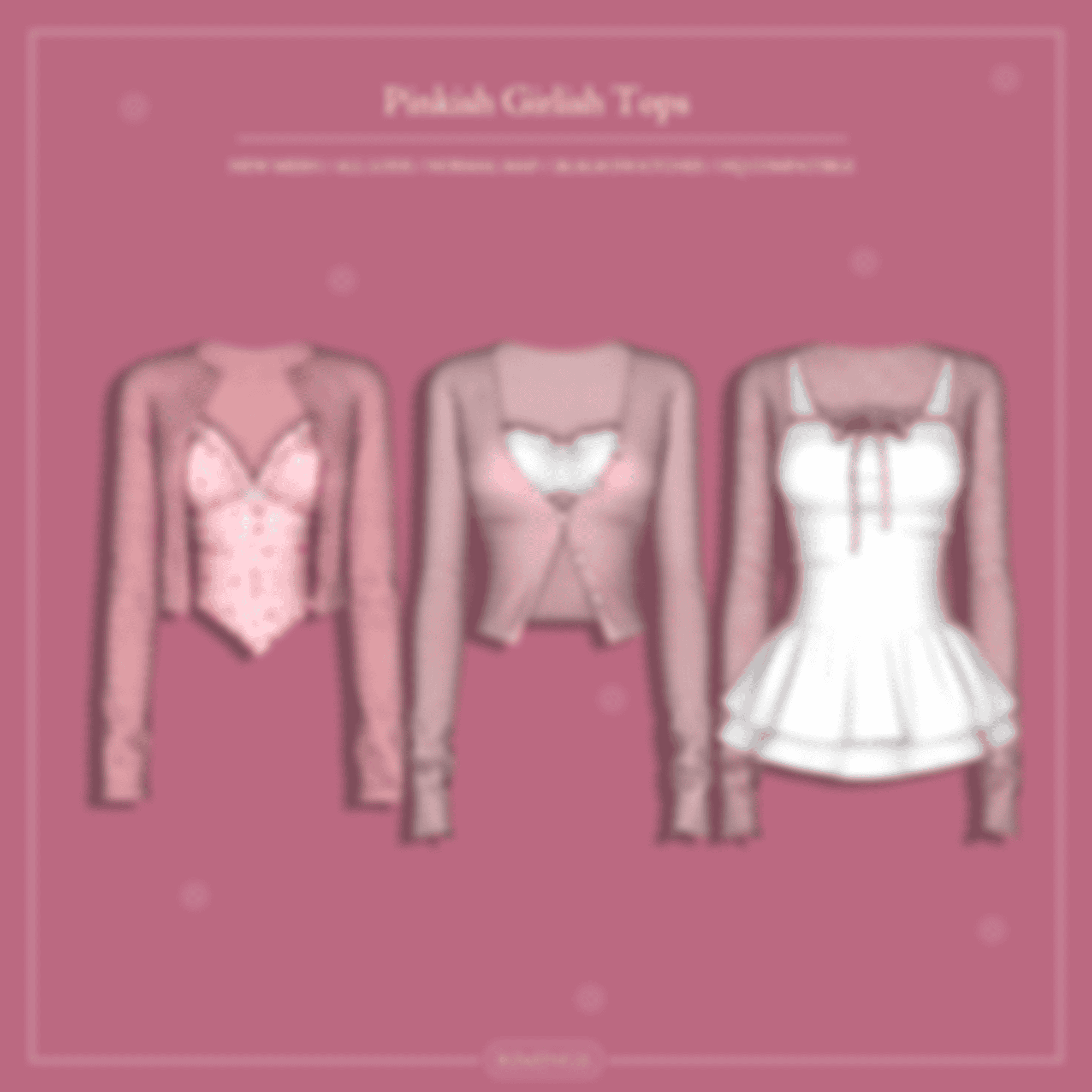 Preview image 1 for RIMINGS] Pinkish Girlish Tops by RIMINGS.
