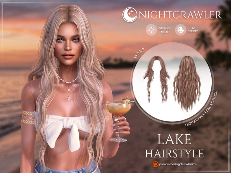 Preview image 1 for Lake Hair (Public release) by NIGHTCRAWLERSIMS.