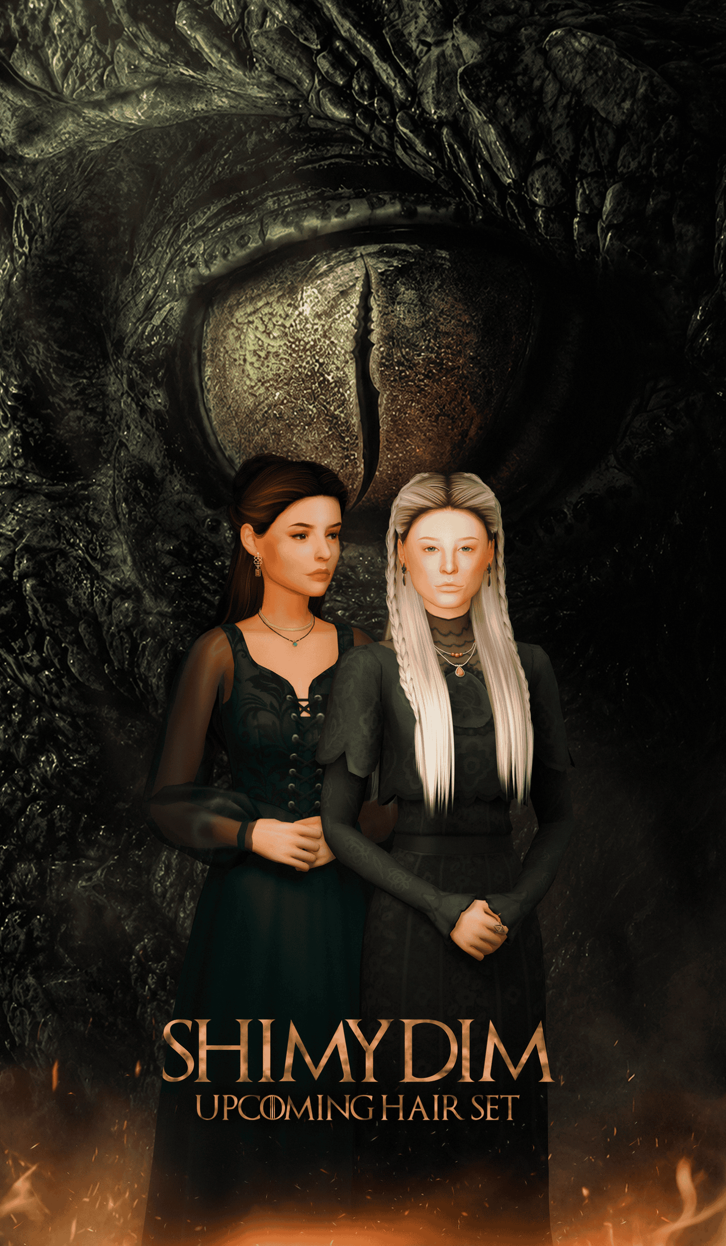 Preview image 1 for Upcoming hair set inspired by House of the Dragon by SHIMYDIM.