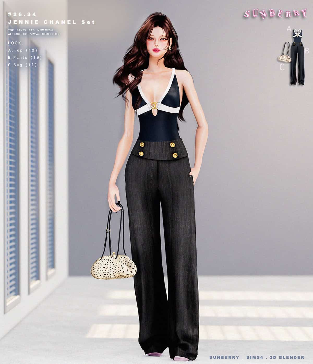 Preview image 1 for SUNBERRY]#26.34_ JENNIE CHANEL Set by SUNBERRY.
