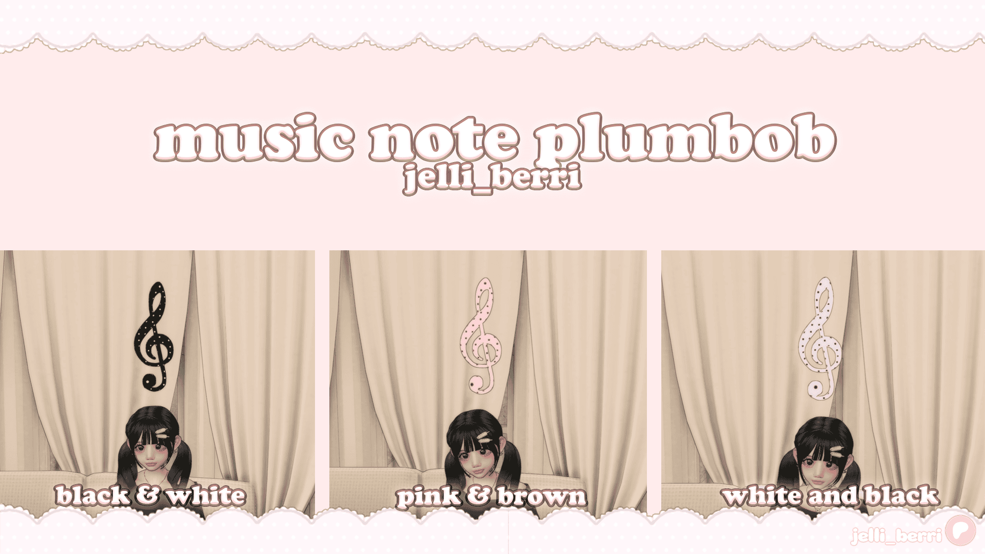 Preview image 1 for music note plumbob (in 3 colors) by JELLI_BERRI.