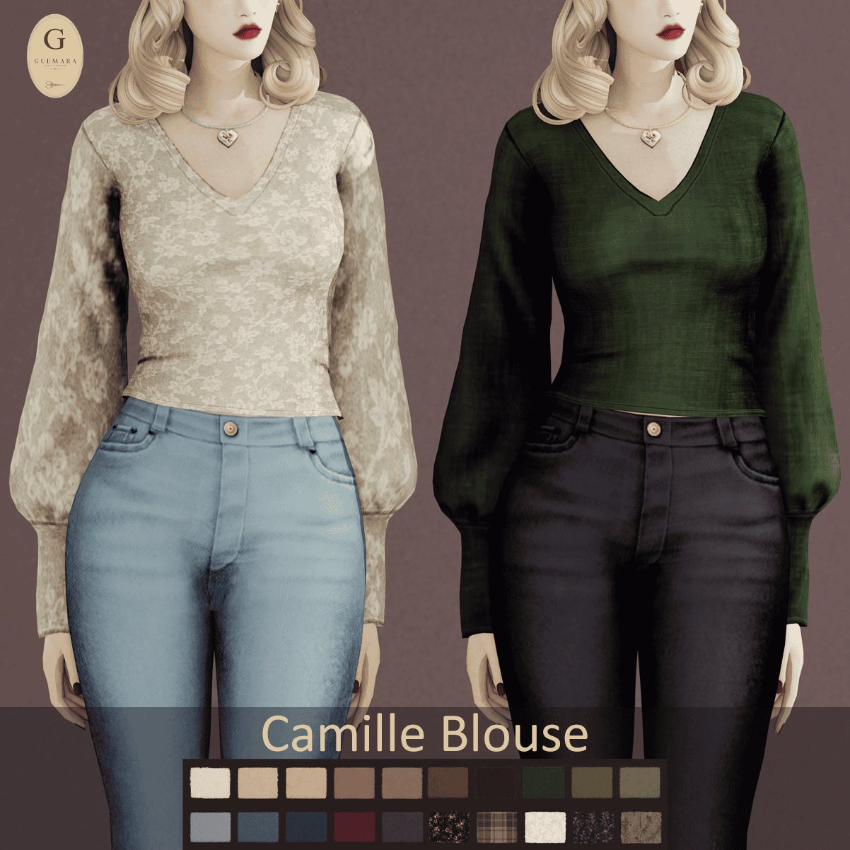 Preview image 1 for Camille Blouse by GUEMARASIMS.