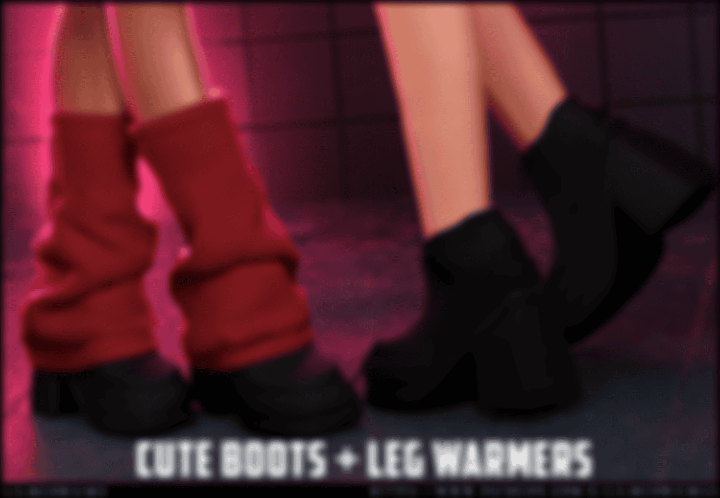 Preview image 1 for Cute Boots + Leg Warmers Set by LILMEOWSIMSS.