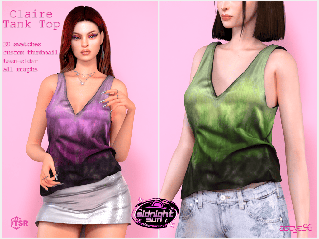 Preview image 1 for Midnight Sun Claire Tank Top by ASTYA96.