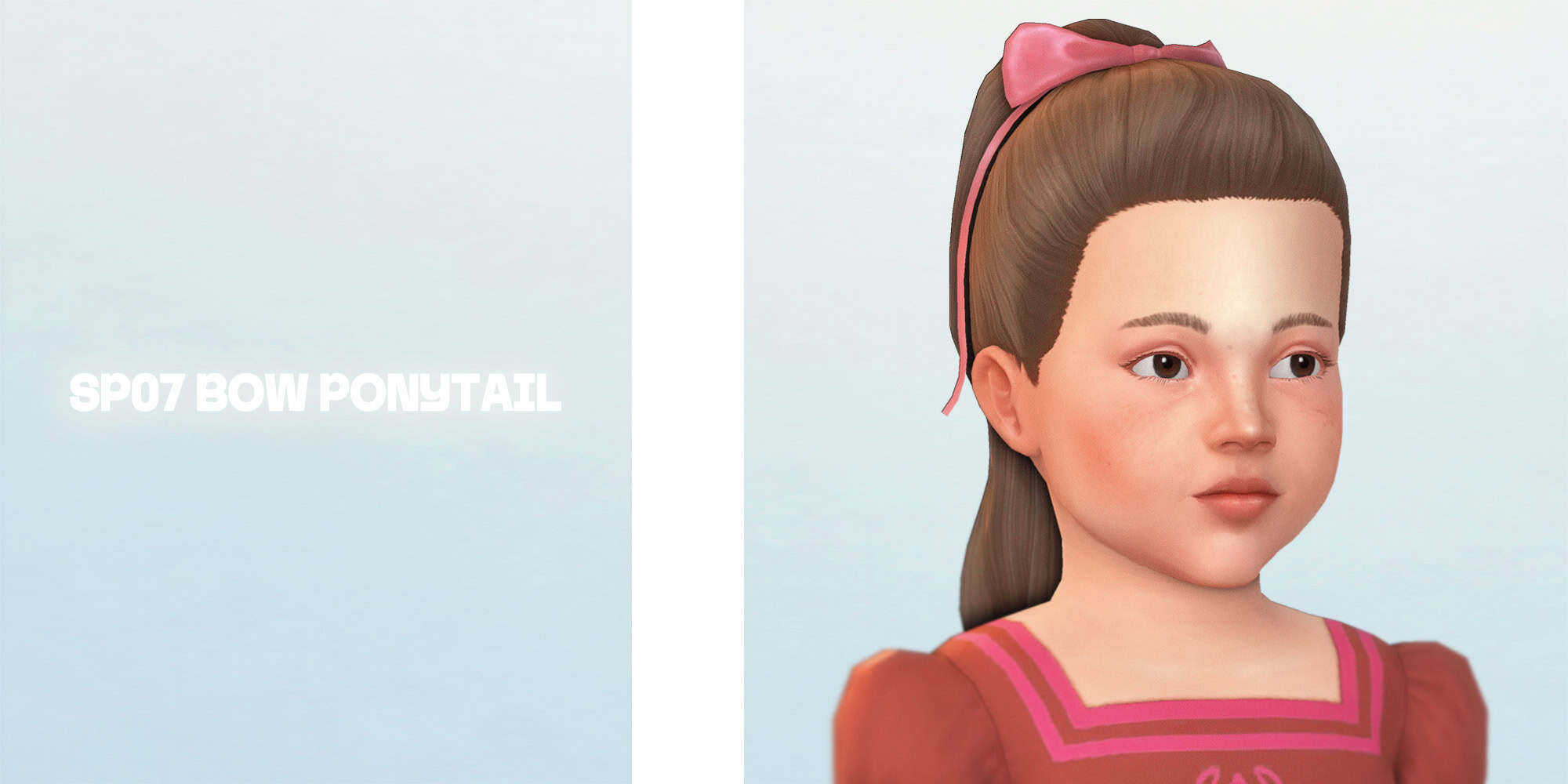 Preview image 1 for Bow Ponytail (Toddlers) by ADRIENPASTEL.