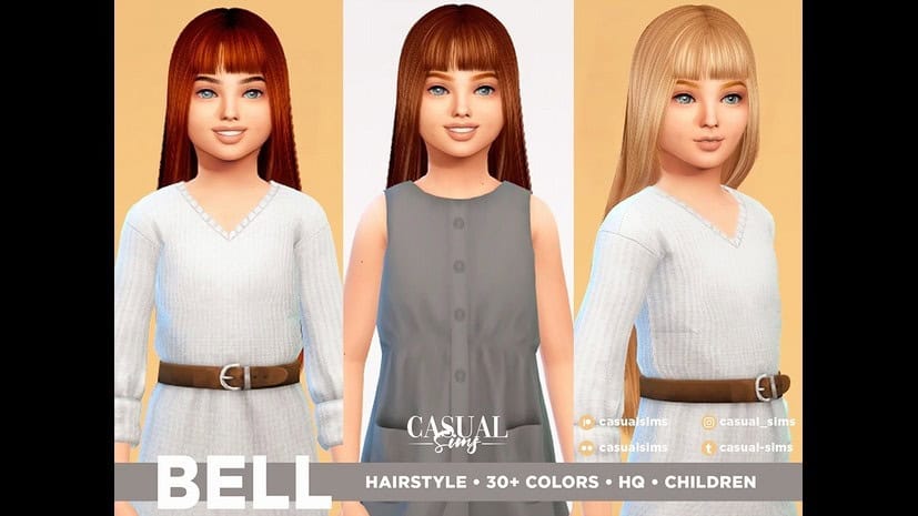 Preview image 1 for Bell Hairstyle (WITH Bangs) CHILDREN by ZENX.
