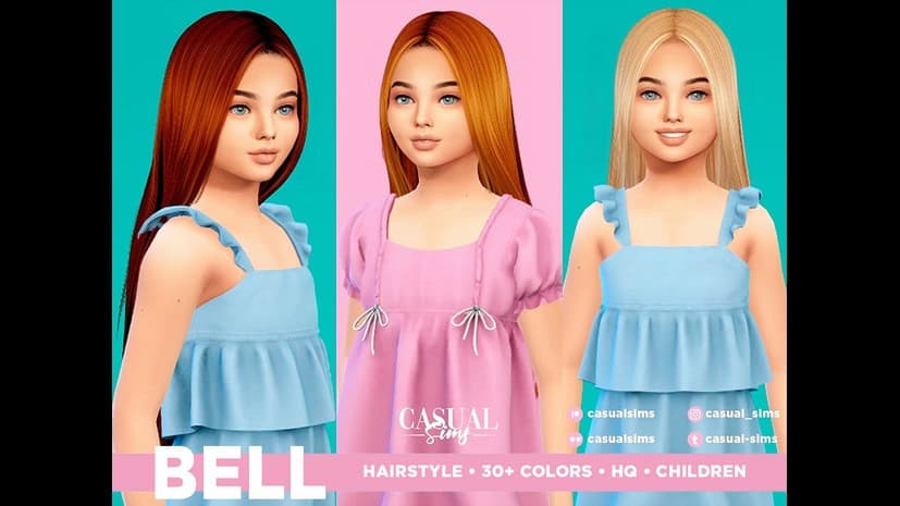Preview image 1 for Bell Hairstyle (No Bangs) CHILDREN by ZENX.