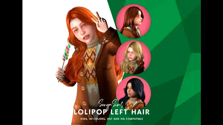Preview image 1 for Lollipop Hair Set KIDS by SONYASIMS.