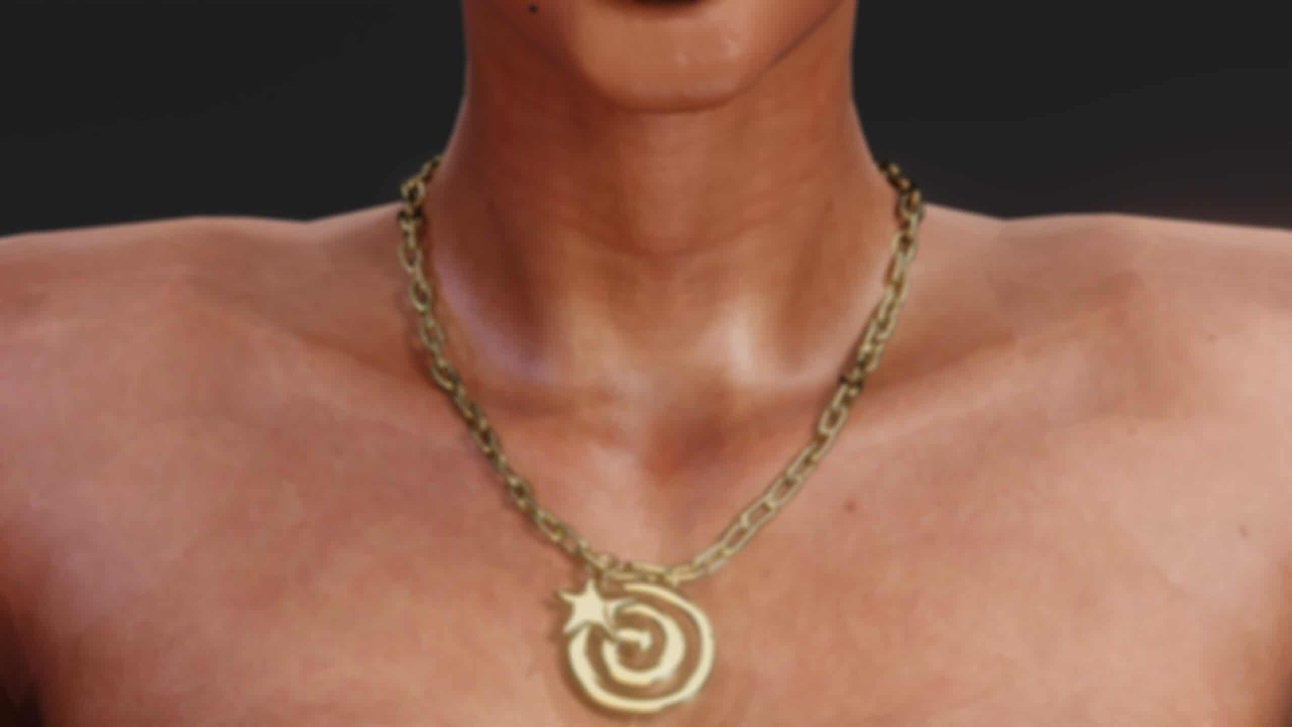Preview image 1 for Swirl Star Necklace BLENDER (Cycles+Eevee) by COCOGAMES.