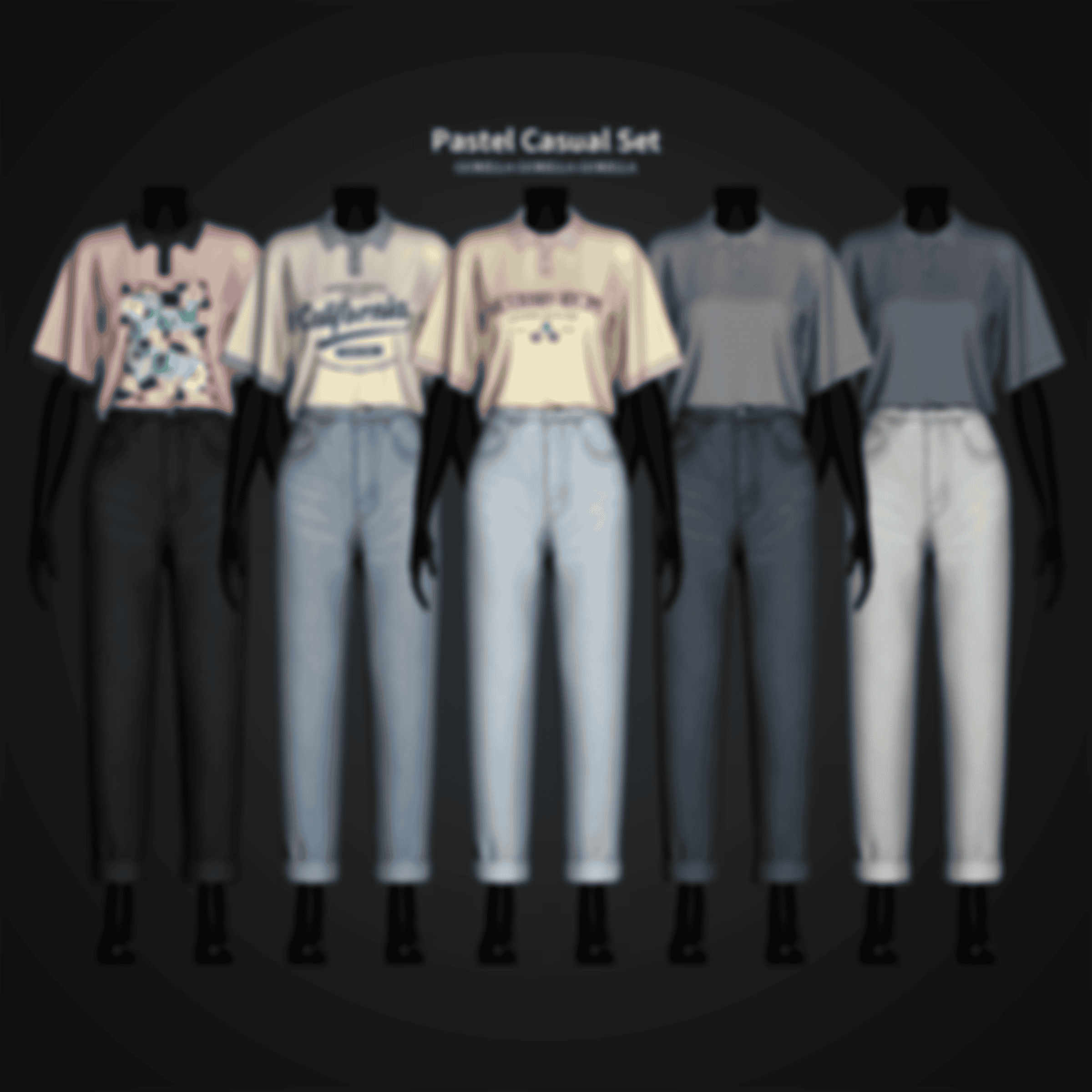 Preview image 1 for Pastel Casual Set by GORILLA GORILLA GORILLA.