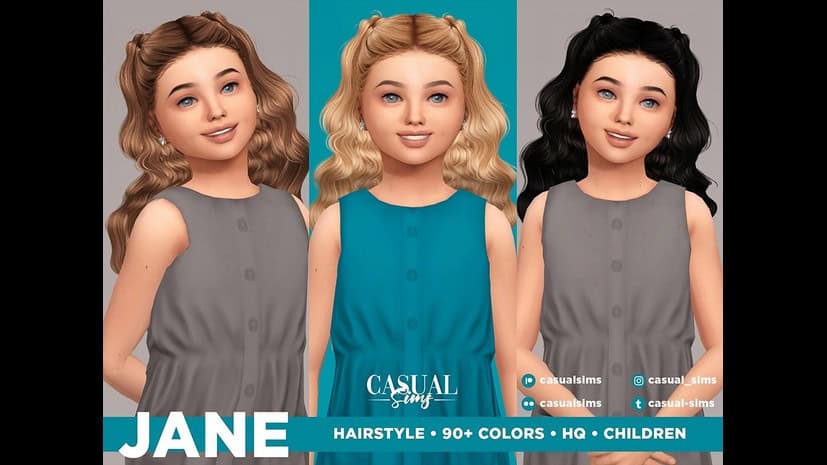 Preview image 1 for Jane Haistyle (No Bangs) CHILDREN by SONYASIMS.