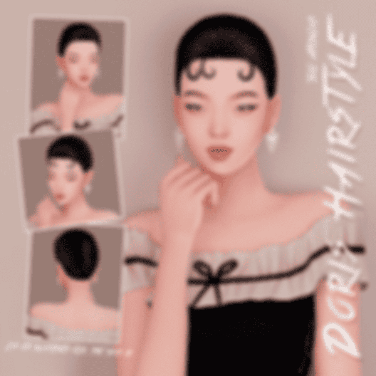 Preview image 1 for DORIS HAIRSTYLE - 2 versions by DAYLIFE SIMS.