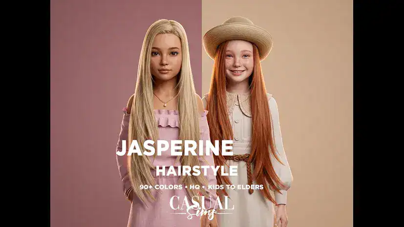 Preview image 1 for Jasperine Hairstyle - CHILDREN by ZENX.