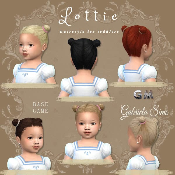 Preview image 1 for GM_Lottie Hairstyle for toddlers by GM_GABRIELASIMS.
