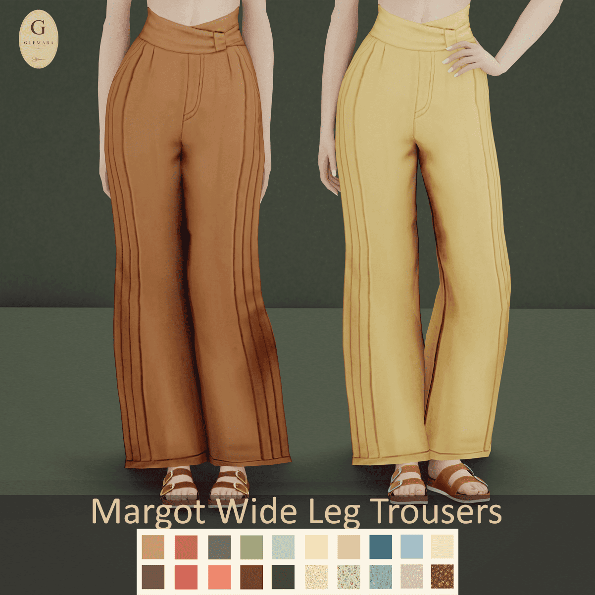 Preview image 1 for Margot Wide Leg Trousers by GUEMARASIMS.