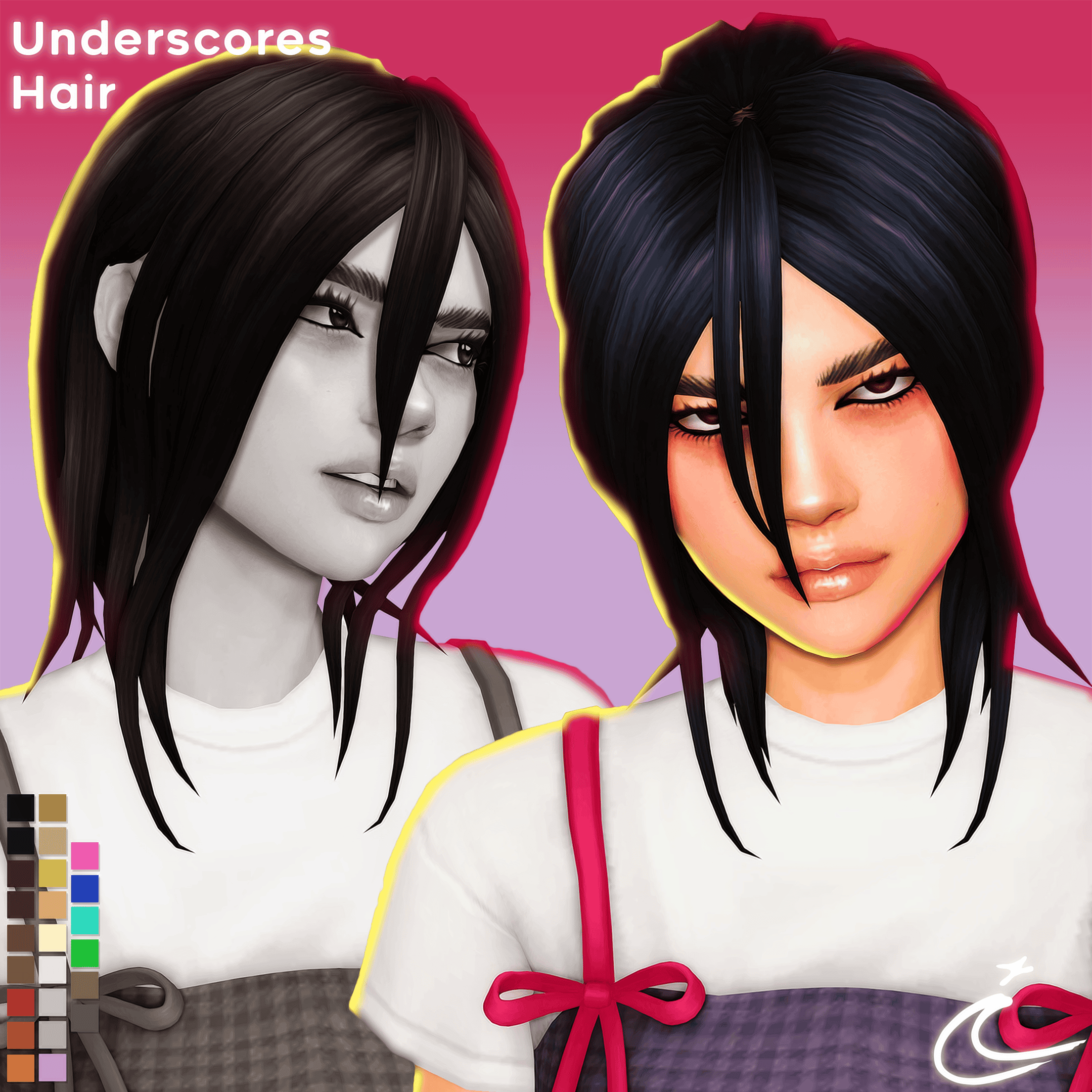 Preview image 1 for UNDERSCORES HAIR BY IMVIKAI by IMVIKAI.