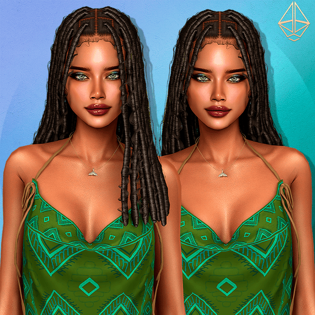 Preview image 1 for Nayeli locs set (4 styles) by AURUMMUSIK.