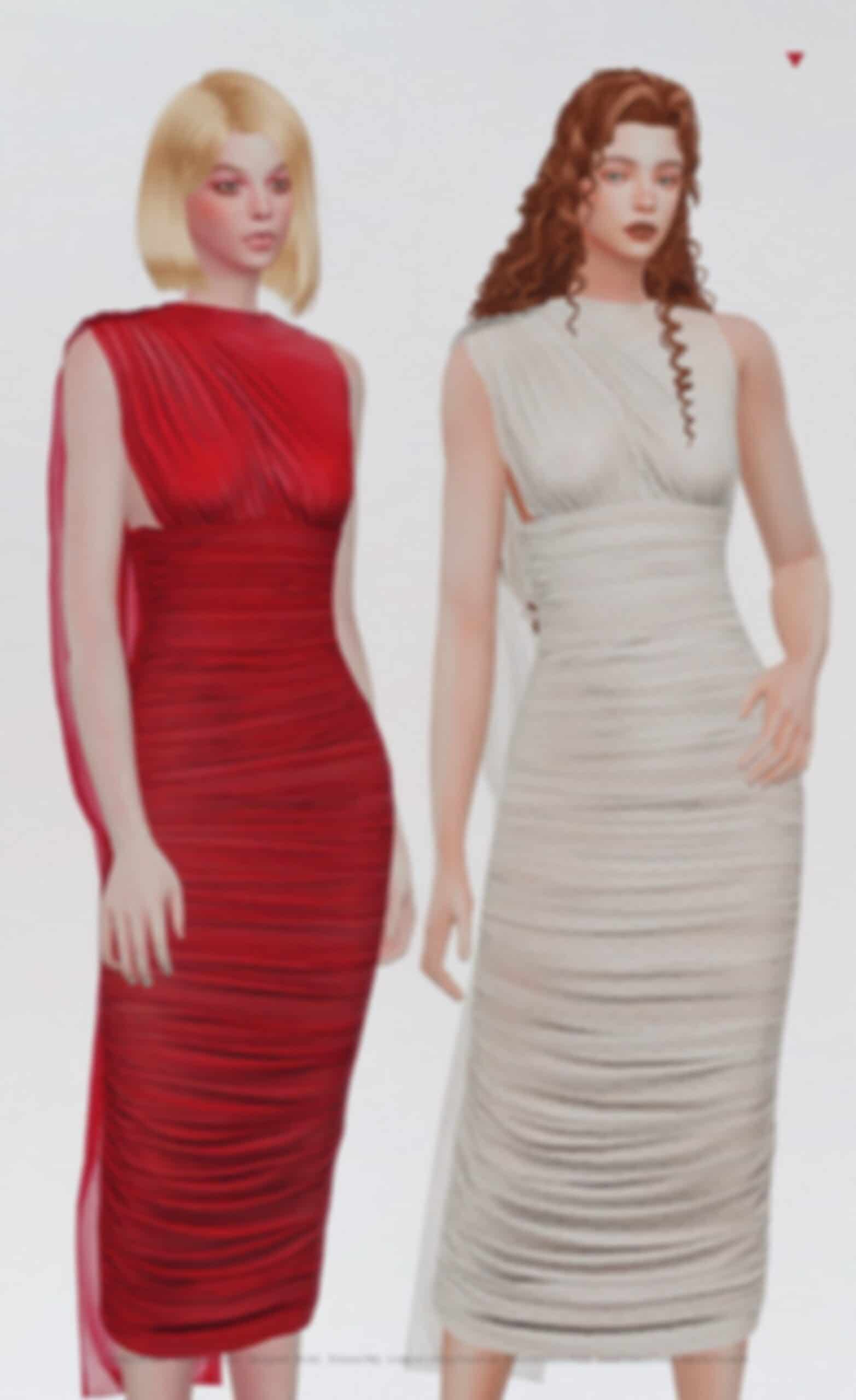 Preview image 1 for Asymmetric Draped Midi Dress by CHARONLEE.