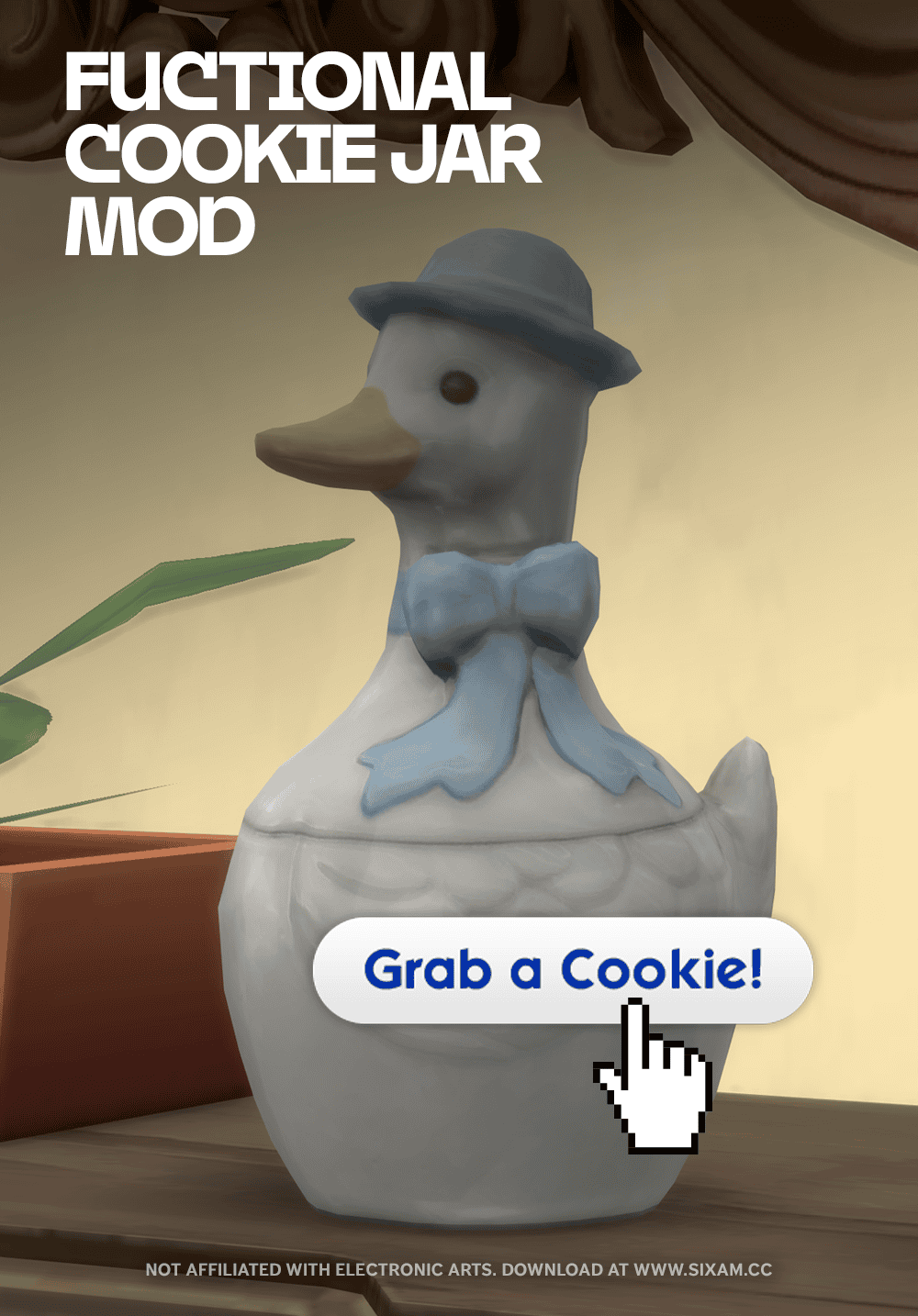 Preview image 1 for NEW MOD ALERT Whimsy Goose Cookie Jar (Sims 4 Mod) by SIXAM CC.
