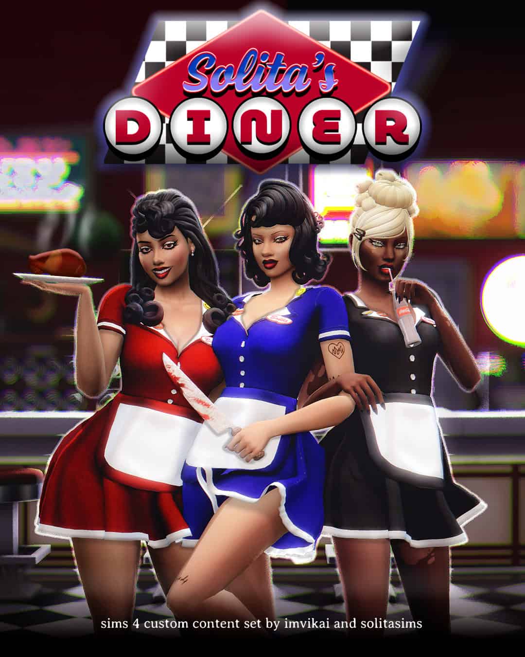 Preview image 1 for IMVIKAI X SOLITASIMS - SOLITA'S DINER HAIR SET (8 ITEMS) by IMVIKAI.
