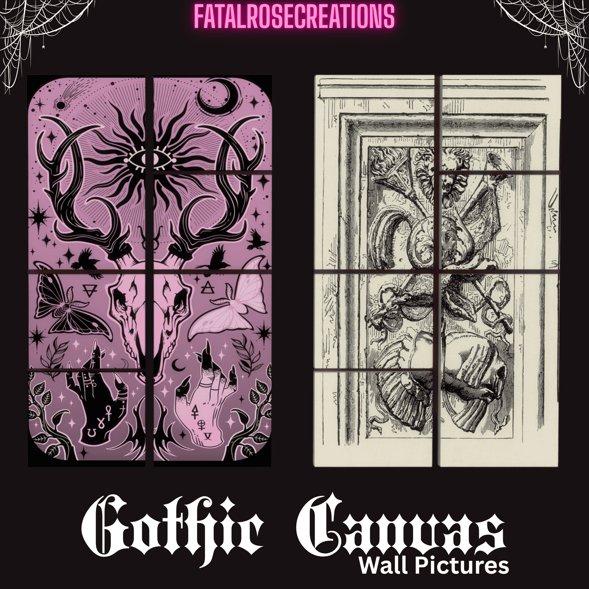Preview image 1 for Gothic Canvas Wall Pictures by FATALROSECREATIONS.
