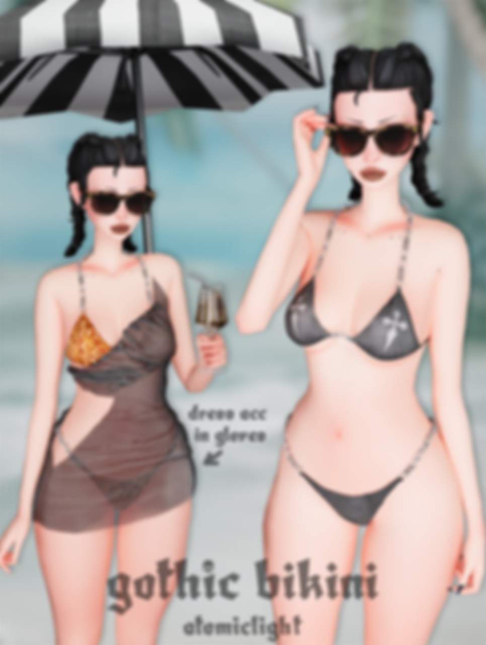 Preview image 1 for Gothic bikini (swimwear) by ATOMICLIGHT.