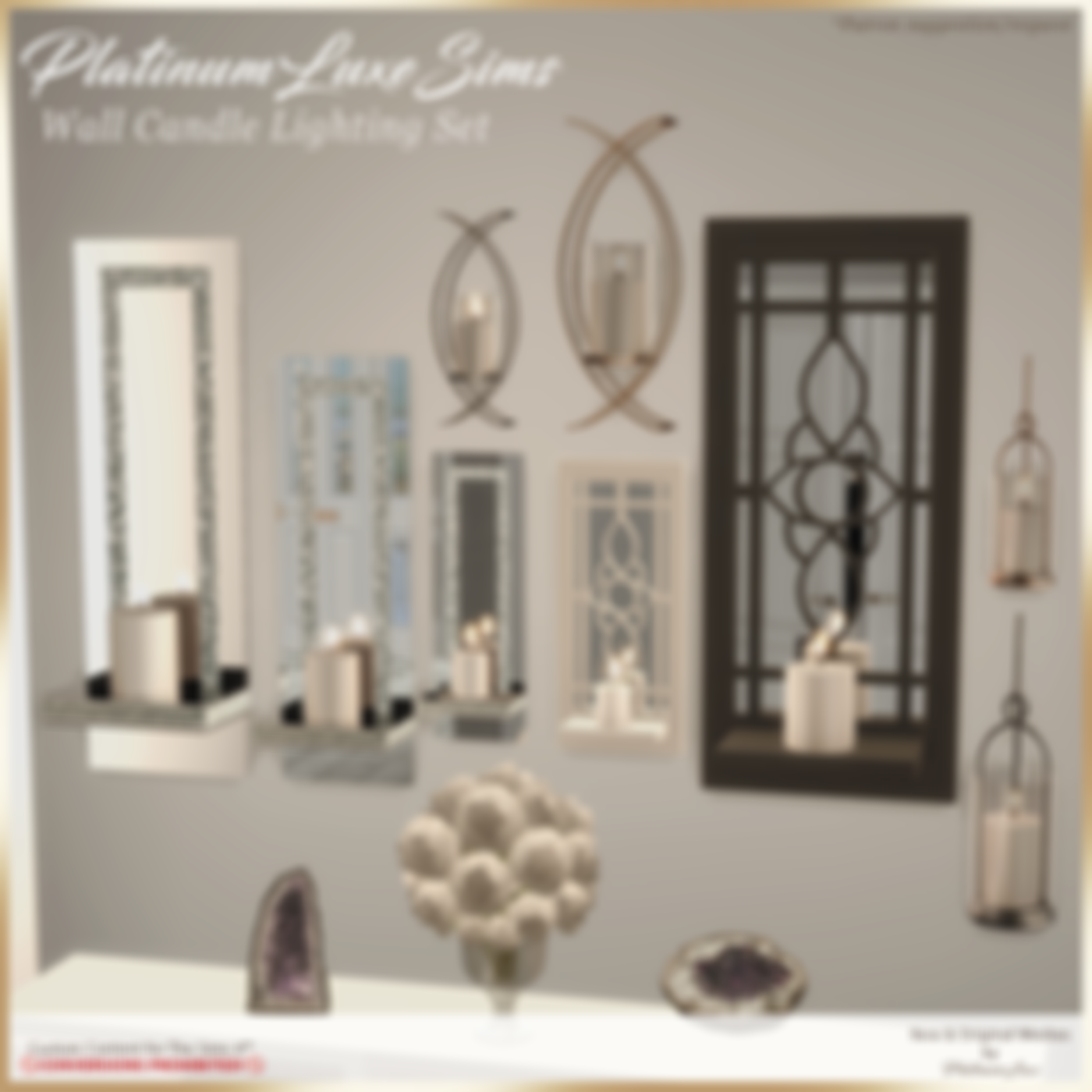 Preview image 1 for Wall Candle Lighting Set by PLATINUMLUXESIMS.