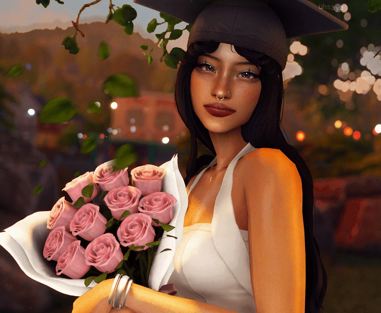 Preview image 1 for Foxglove Falls at night by KIASIMS.