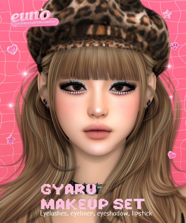 Preview image 1 for Gyaru Makeup Set by EUNO SIMS.