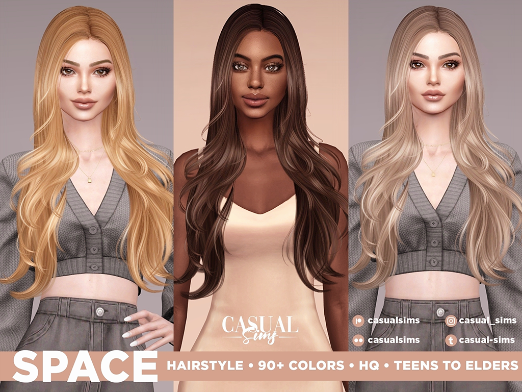 Preview image 1 for Space Hairstyle (No Bangs) by SONYASIMS.