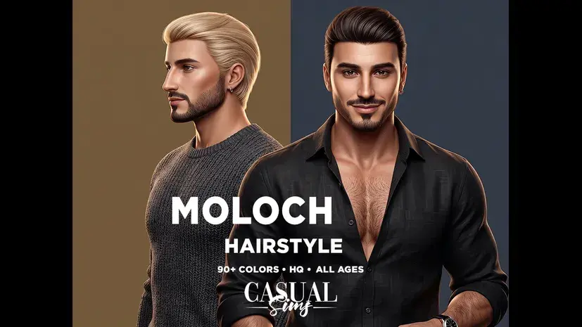 Preview image 1 for NEW CC ALERT: MOLOCH HAIRSTYLE BY CASUAL SIMS - LOW VOLUME by SONYASIMS.