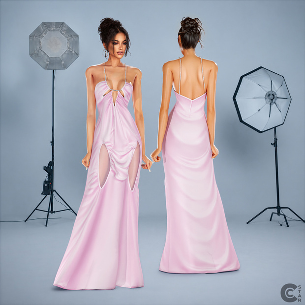 Preview image 1 for Metal Decorative Prom Dress (Exclusive) by COOL_CONTENT_STAR.