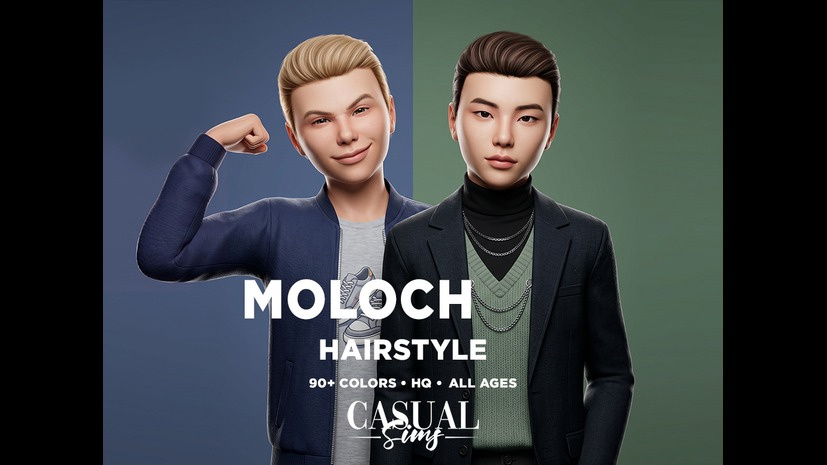 Preview image 1 for MOLOCH HAIRSTYLE: CHILDREN- LOW VOLUME by ZENX.