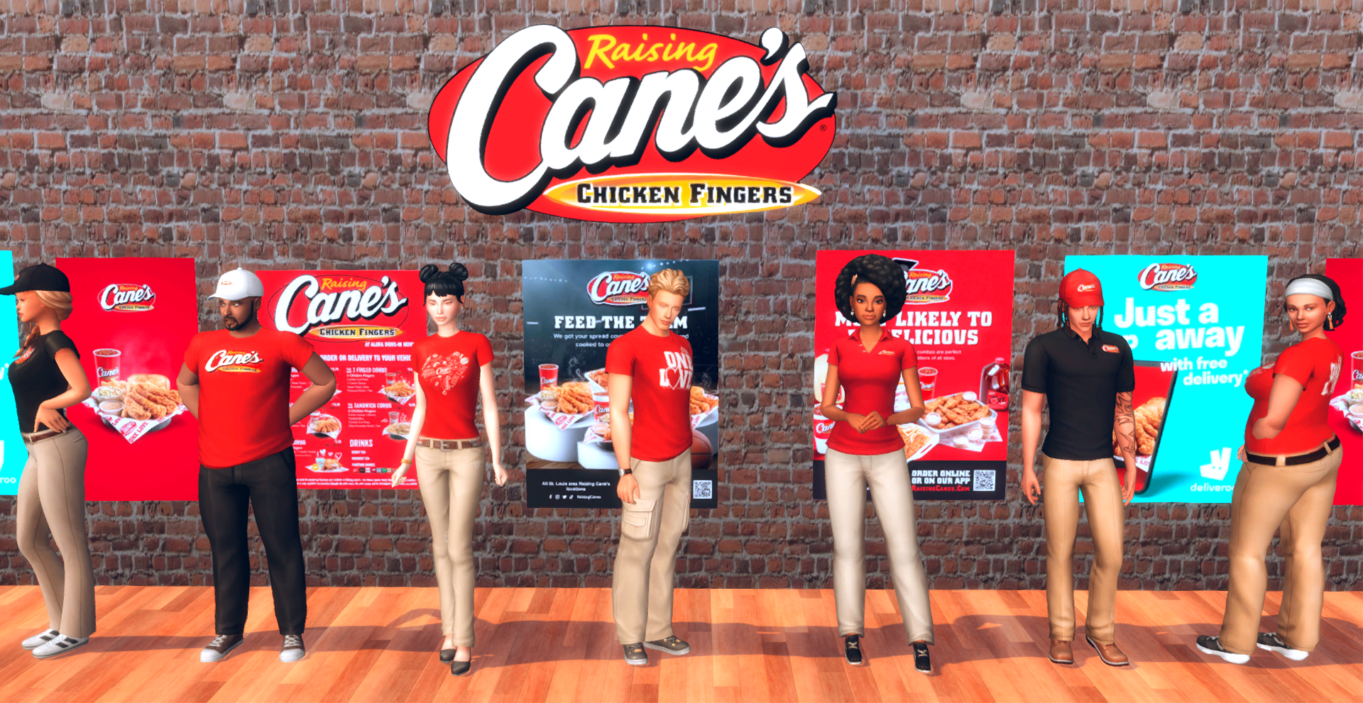 Preview image 1 for Raising Cane's Uniform + CAP by DEPRESSED SIMMER.