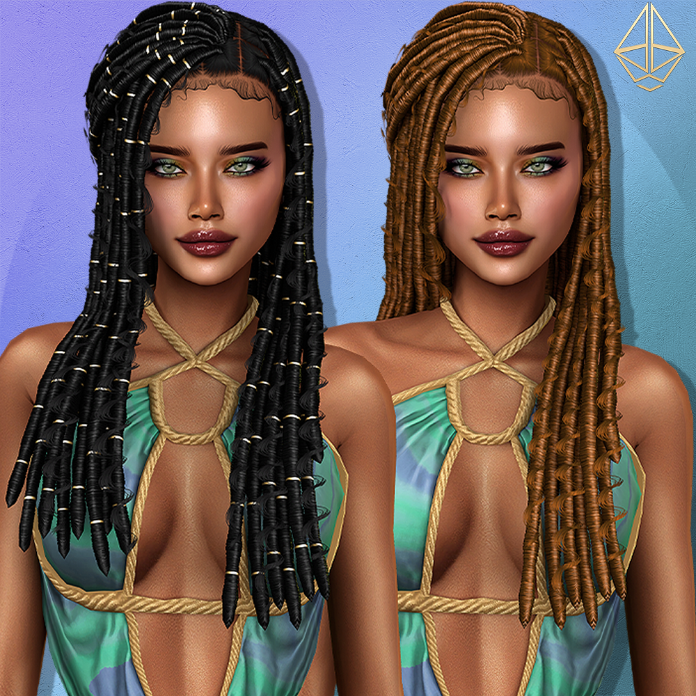 Preview image 1 for Kehlani half updo locs set (4 styles) by AURUMMUSIK.