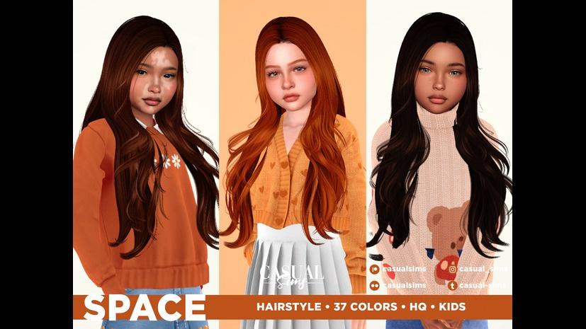 Preview image 1 for Space Hairstyle for children (no bangs) by ZENX.