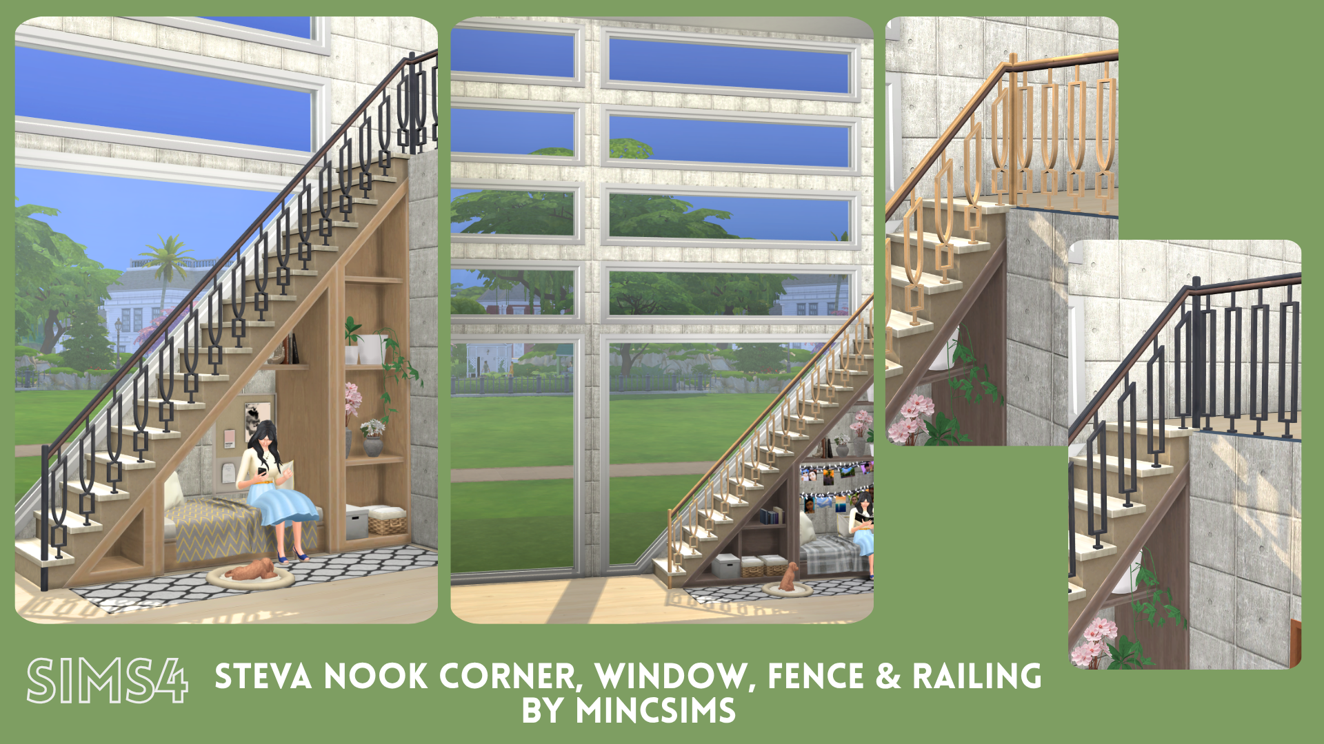 Preview image 1 for Steva Under Stairs Nook Corner and Build Set by MINCSIMS.